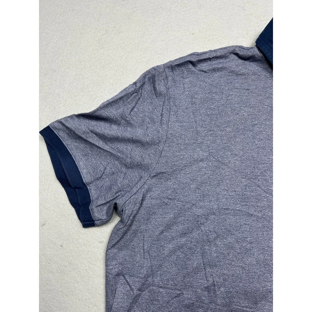 Banana Republic Polo Shirt 100% Cotton Heather Blue Large Mens